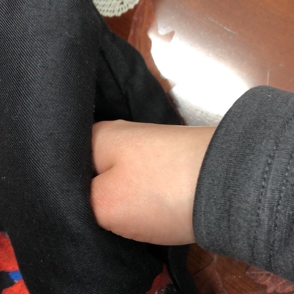 Frock Shop Black Blue Red Brushstroke Floral Fit and Flare Dress Size Small - Picture 8 of 9